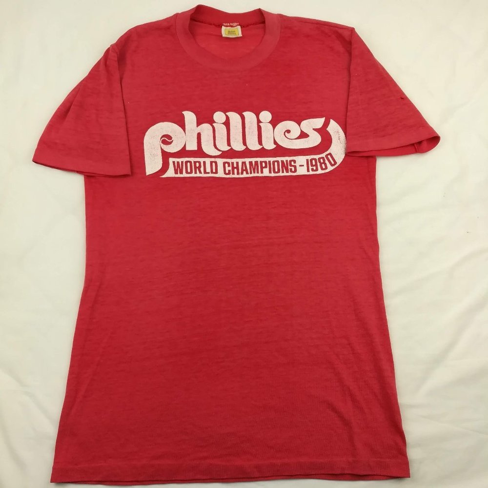 Vintage 1980 Philadelphia Phillies World Series Champions T-Shirt - Picture 1 of 6